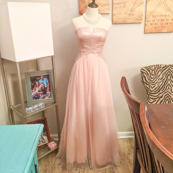 Make OFFER! Pastel Pink Sequined Formal Gown | A-Line Dress - Picture 4 of 11
